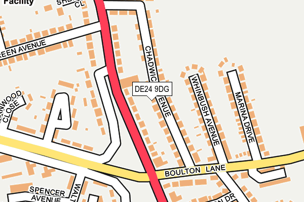DE24 9DG map - OS OpenMap – Local (Ordnance Survey)