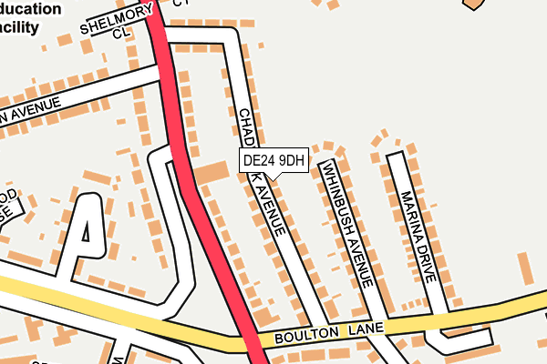 DE24 9DH map - OS OpenMap – Local (Ordnance Survey)