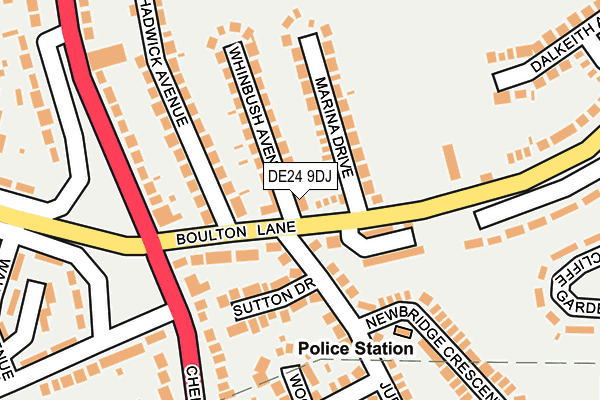 DE24 9DJ map - OS OpenMap – Local (Ordnance Survey)