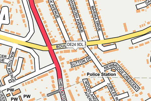 DE24 9DL map - OS OpenMap – Local (Ordnance Survey)