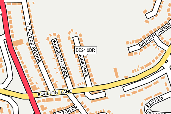DE24 9DR map - OS OpenMap – Local (Ordnance Survey)