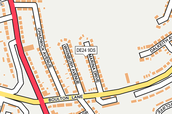 DE24 9DS map - OS OpenMap – Local (Ordnance Survey)