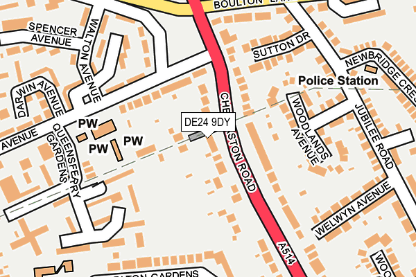 DE24 9DY map - OS OpenMap – Local (Ordnance Survey)