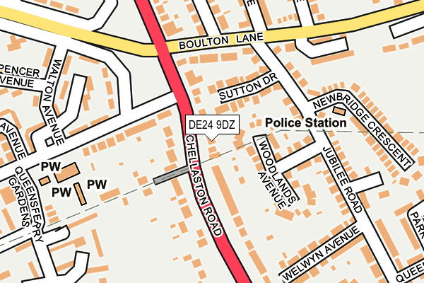 DE24 9DZ map - OS OpenMap – Local (Ordnance Survey)