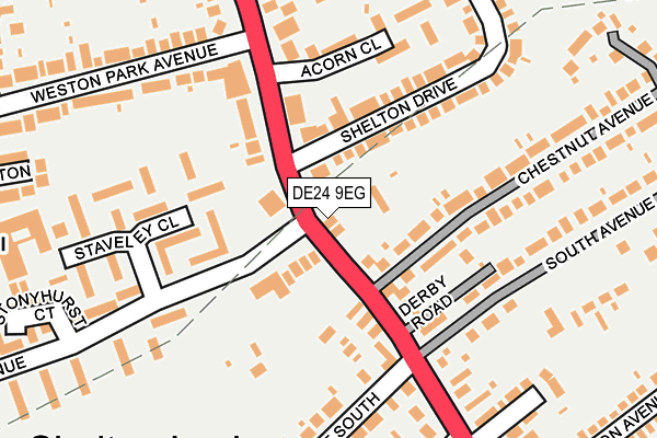 DE24 9EG map - OS OpenMap – Local (Ordnance Survey)
