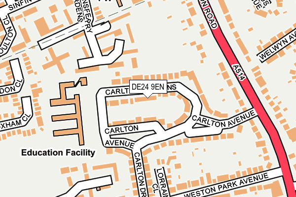 DE24 9EN map - OS OpenMap – Local (Ordnance Survey)