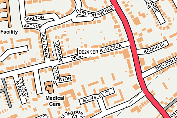 DE24 9ER map - OS OpenMap – Local (Ordnance Survey)
