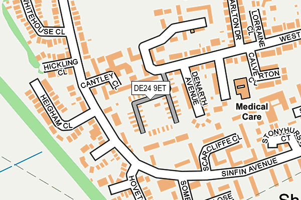 DE24 9ET map - OS OpenMap – Local (Ordnance Survey)