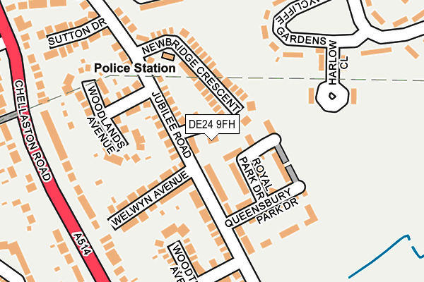 DE24 9FH map - OS OpenMap – Local (Ordnance Survey)