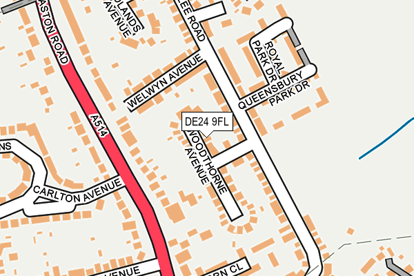 DE24 9FL map - OS OpenMap – Local (Ordnance Survey)