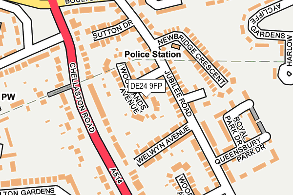 DE24 9FP map - OS OpenMap – Local (Ordnance Survey)