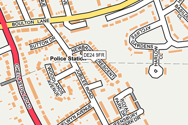 DE24 9FR map - OS OpenMap – Local (Ordnance Survey)