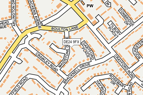 DE24 9FX map - OS OpenMap – Local (Ordnance Survey)