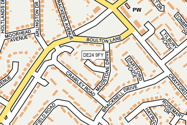 DE24 9FY map - OS OpenMap – Local (Ordnance Survey)