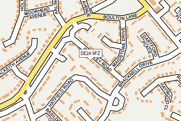 DE24 9FZ map - OS OpenMap – Local (Ordnance Survey)