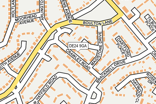 DE24 9GA map - OS OpenMap – Local (Ordnance Survey)