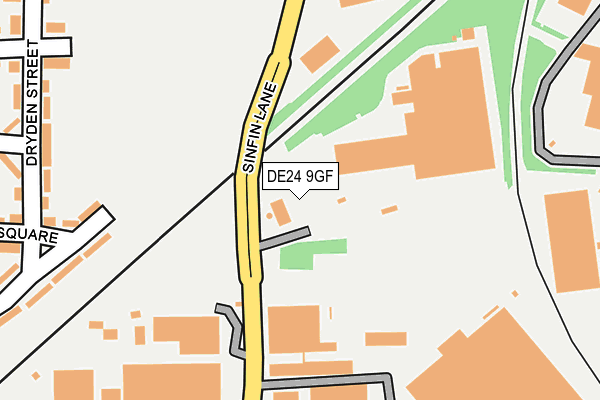 DE24 9GF map - OS OpenMap – Local (Ordnance Survey)