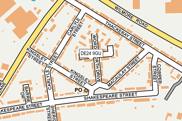 DE24 9GU map - OS OpenMap – Local (Ordnance Survey)