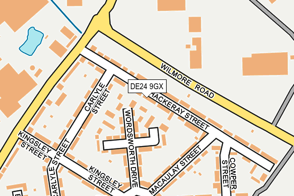 DE24 9GX map - OS OpenMap – Local (Ordnance Survey)