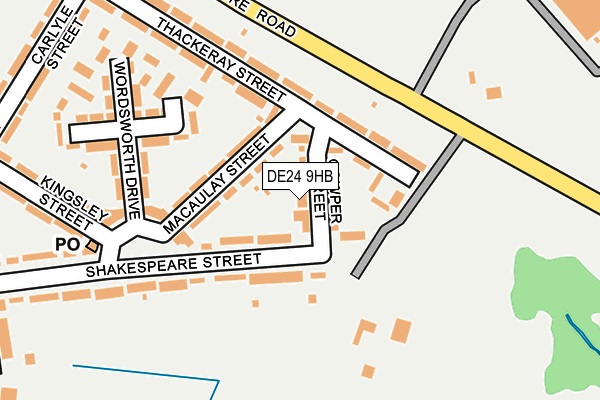 DE24 9HB map - OS OpenMap – Local (Ordnance Survey)