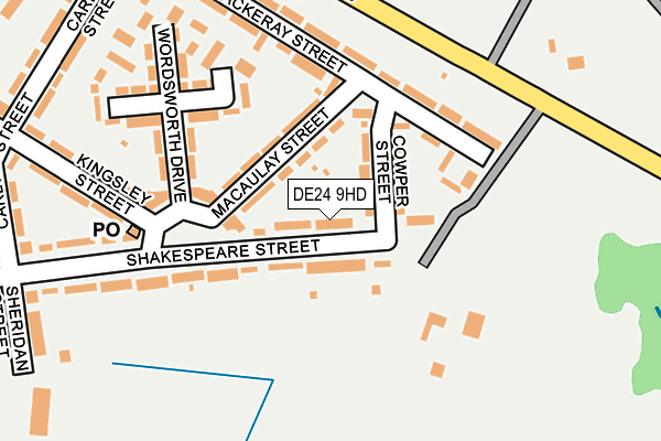DE24 9HD map - OS OpenMap – Local (Ordnance Survey)