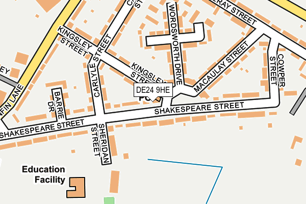 DE24 9HE map - OS OpenMap – Local (Ordnance Survey)