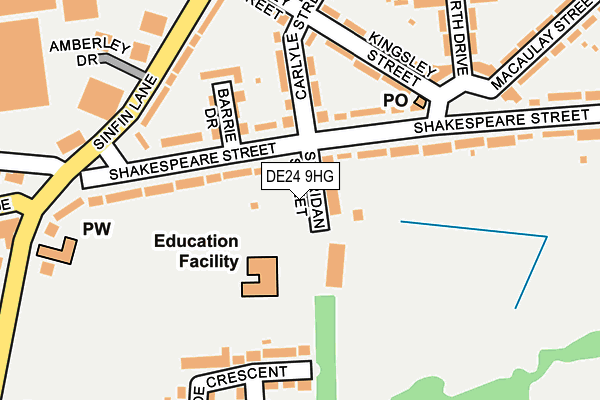 DE24 9HG map - OS OpenMap – Local (Ordnance Survey)