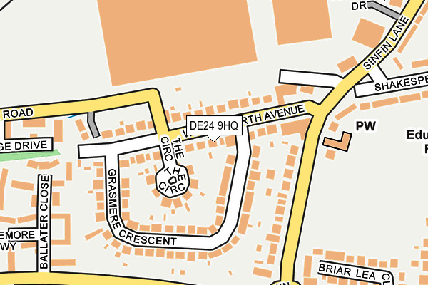DE24 9HQ map - OS OpenMap – Local (Ordnance Survey)