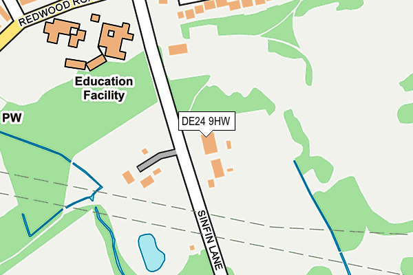 DE24 9HW map - OS OpenMap – Local (Ordnance Survey)