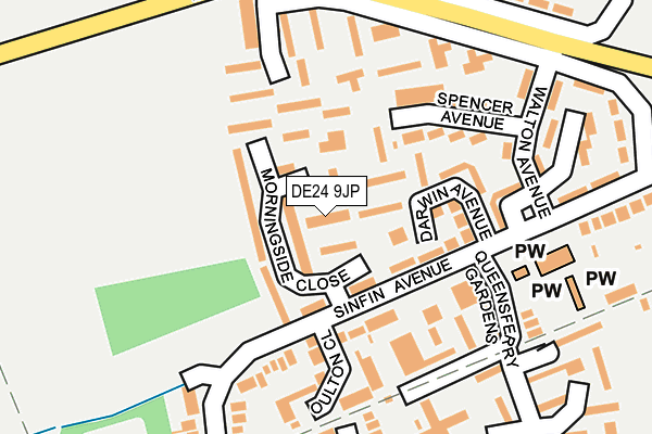 DE24 9JP map - OS OpenMap – Local (Ordnance Survey)