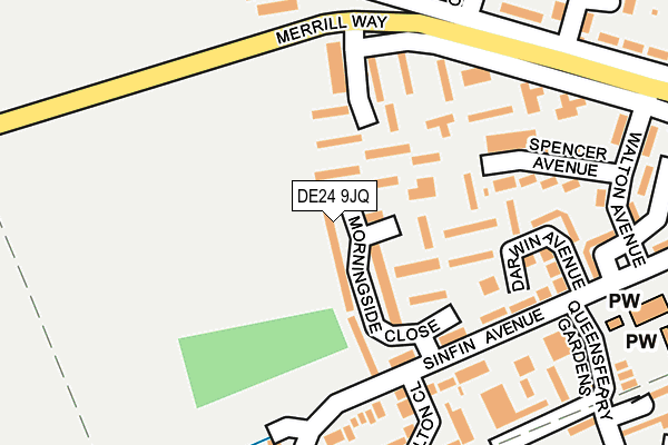 DE24 9JQ map - OS OpenMap – Local (Ordnance Survey)