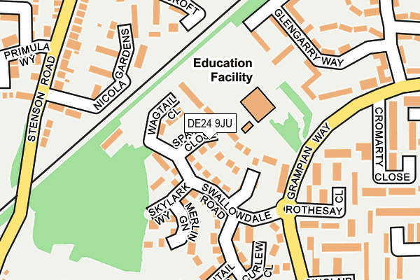 DE24 9JU map - OS OpenMap – Local (Ordnance Survey)