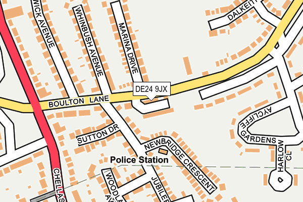 DE24 9JX map - OS OpenMap – Local (Ordnance Survey)