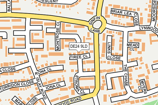 DE24 9LD map - OS OpenMap – Local (Ordnance Survey)