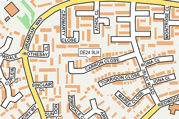DE24 9LH map - OS OpenMap – Local (Ordnance Survey)