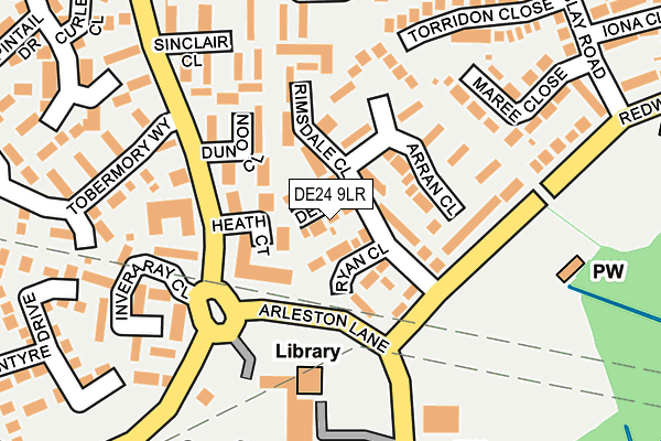 DE24 9LR map - OS OpenMap – Local (Ordnance Survey)