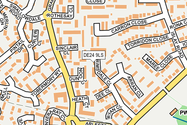 DE24 9LS map - OS OpenMap – Local (Ordnance Survey)