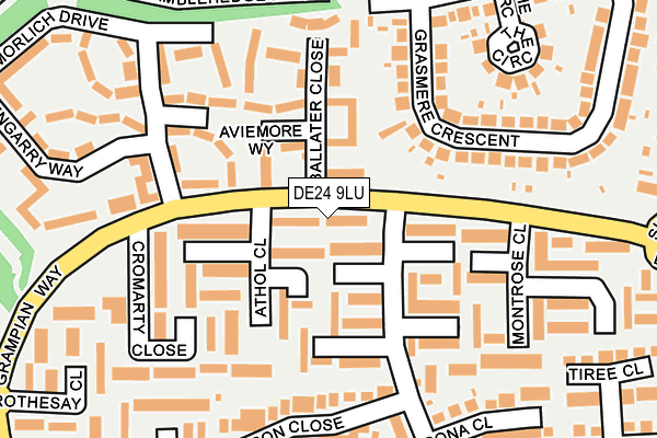 DE24 9LU map - OS OpenMap – Local (Ordnance Survey)