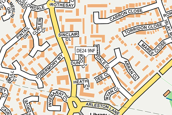 DE24 9NF map - OS OpenMap – Local (Ordnance Survey)