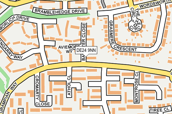 DE24 9NN map - OS OpenMap – Local (Ordnance Survey)