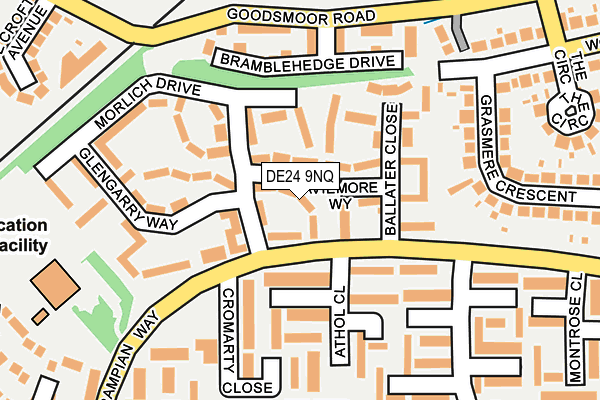 DE24 9NQ map - OS OpenMap – Local (Ordnance Survey)