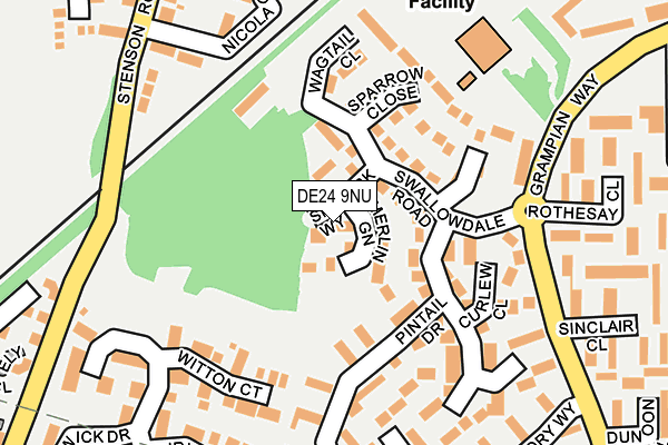 DE24 9NU map - OS OpenMap – Local (Ordnance Survey)