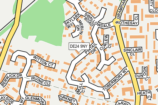 DE24 9NY map - OS OpenMap – Local (Ordnance Survey)