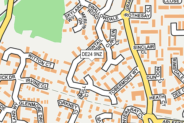 DE24 9NZ map - OS OpenMap – Local (Ordnance Survey)