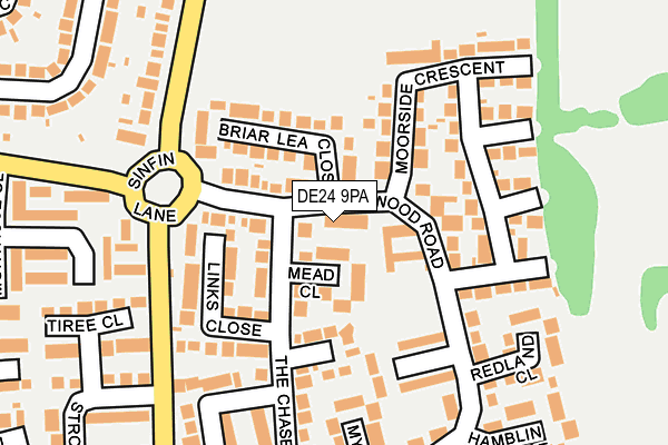 DE24 9PA map - OS OpenMap – Local (Ordnance Survey)
