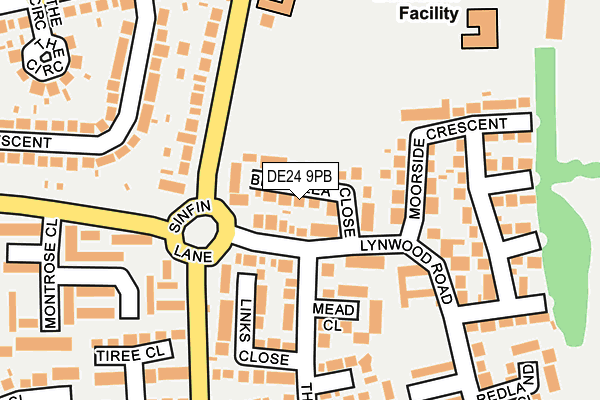 DE24 9PB map - OS OpenMap – Local (Ordnance Survey)