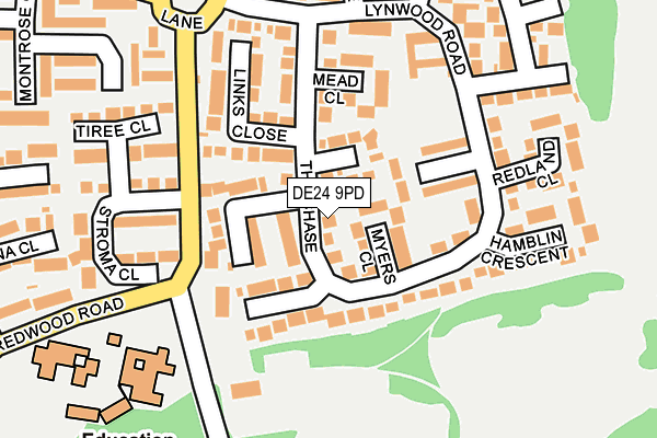 DE24 9PD map - OS OpenMap – Local (Ordnance Survey)