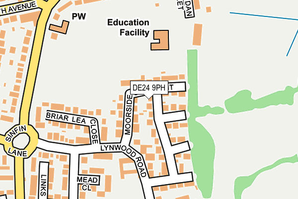DE24 9PH map - OS OpenMap – Local (Ordnance Survey)