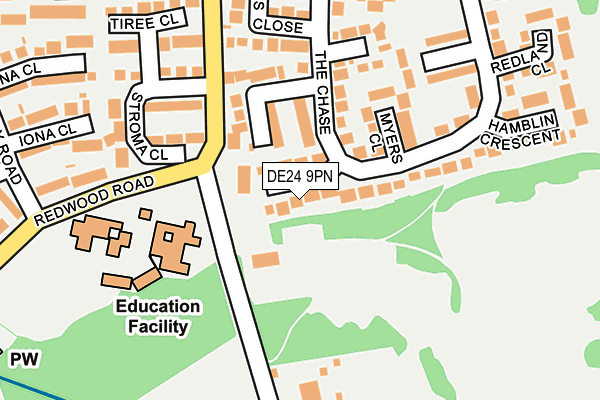 DE24 9PN map - OS OpenMap – Local (Ordnance Survey)
