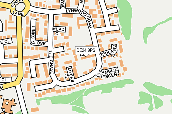 DE24 9PS map - OS OpenMap – Local (Ordnance Survey)